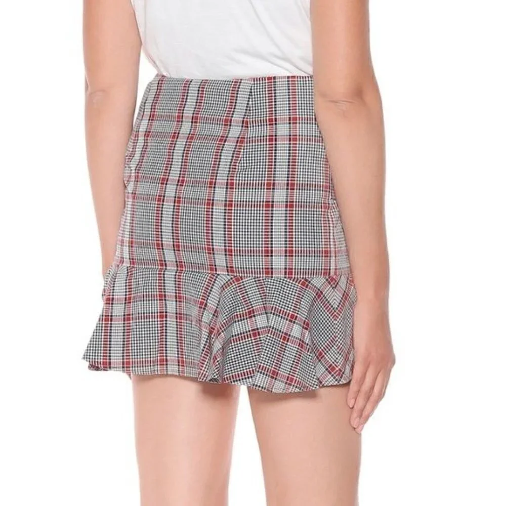 NWT Veronica Beard Picnic Plaid Print Skirt size 0
